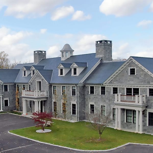 Stone and slate estate home